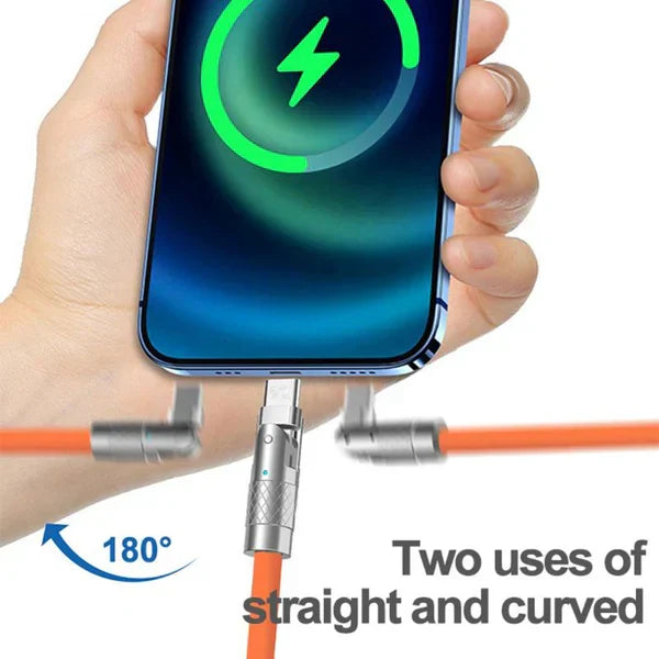 180 Degree Rotatable USB A to USB-C Fast Charging Cable