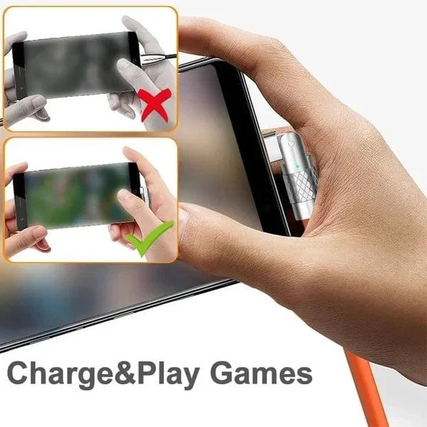 180 Degree Rotatable USB A to USB-C Fast Charging Cable