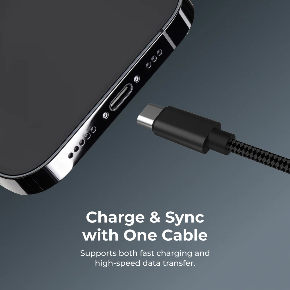 20W USB-C PD Fast Charger with 6ft Braided USB-C Cable Kit