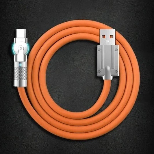 180 Degree Rotatable USB A to USB-C Fast Charging Cable